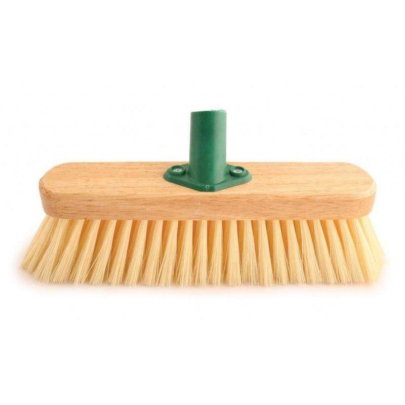 11″ Soft Cream Varnished Stock Broom, Soft Sweeping Brush Head