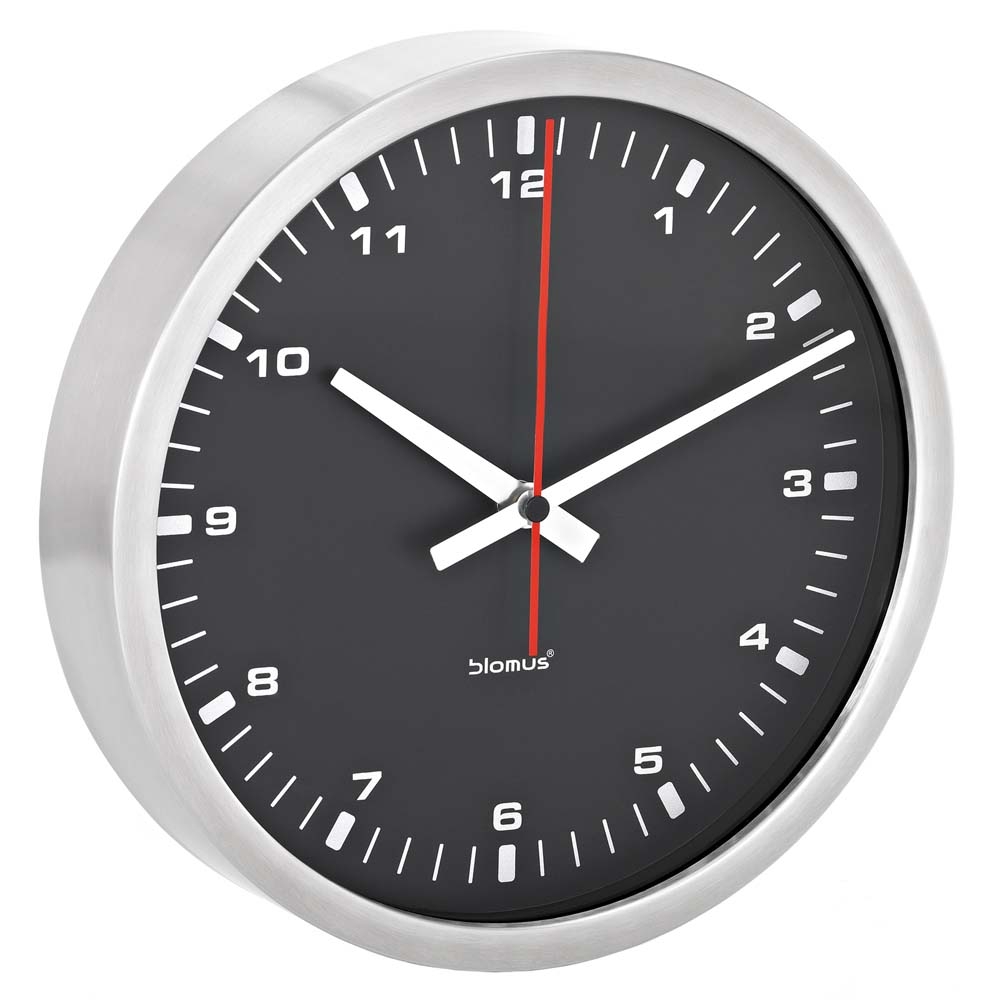 Blomus – Era Wall Clock – Black – Medium – Black / Chrome – Stainless Steel – Medium
