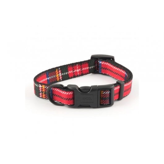 Ancol Indulgence Nylon Adjustable Collar Tartan Red 30-50cm – Fur2Feather Pet Supplies
