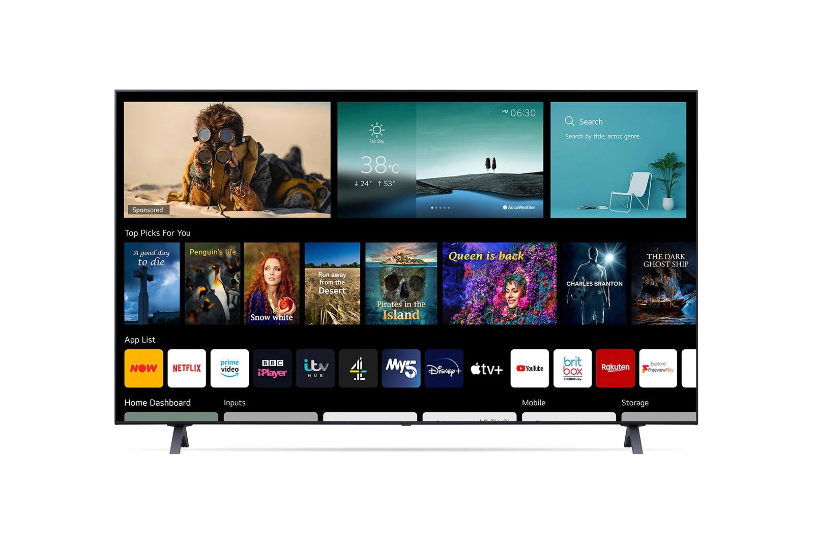 LG 65UP80006LR 65” UHD 4K Smart HDR AI TV with Wifi & WebOS & Freeview/ Freesat – Yellow Electronics