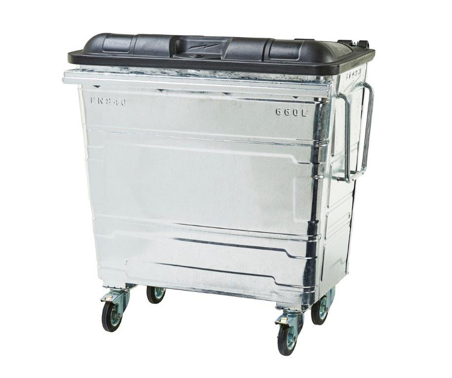 660L Steel Wheelie Bin – Steel