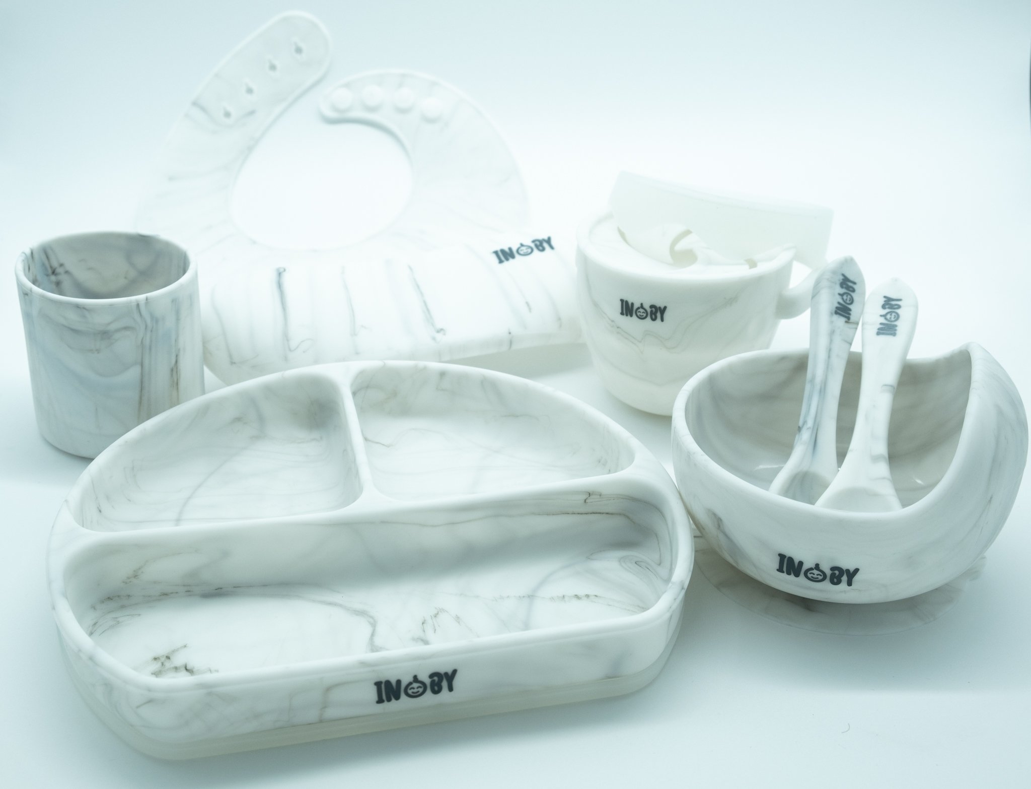 INOBY Silicone Complete Weaning Set Marble