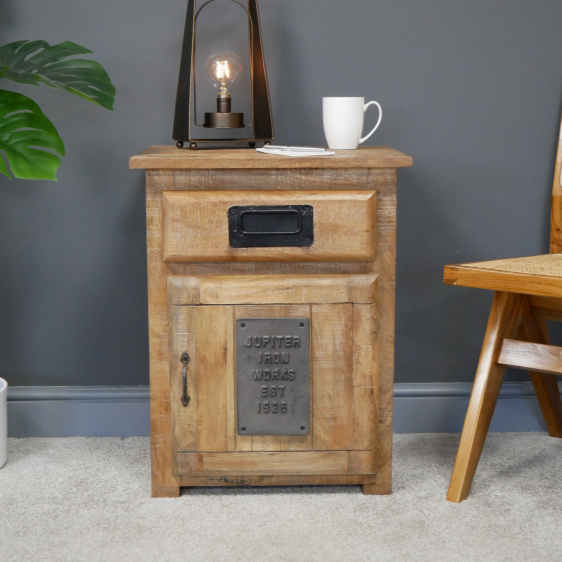Industrial Bedside Table | Smallhill Furniture Co. | Dutch Imports 6831