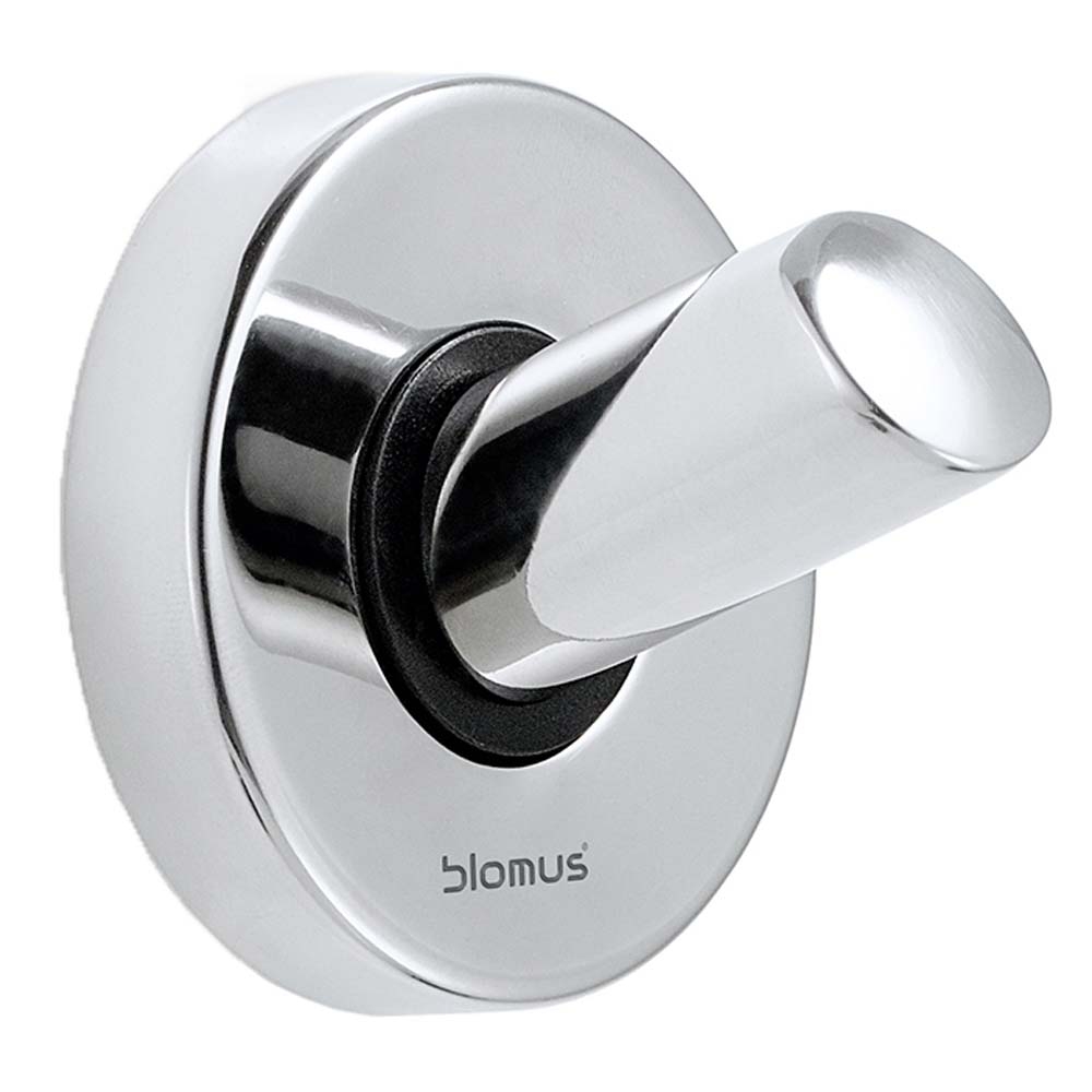Blomus – Uno Wall Hook – Polished Stainless Steel – Polished – Polished Stainless Steel – 4.5cm x 5.5cm