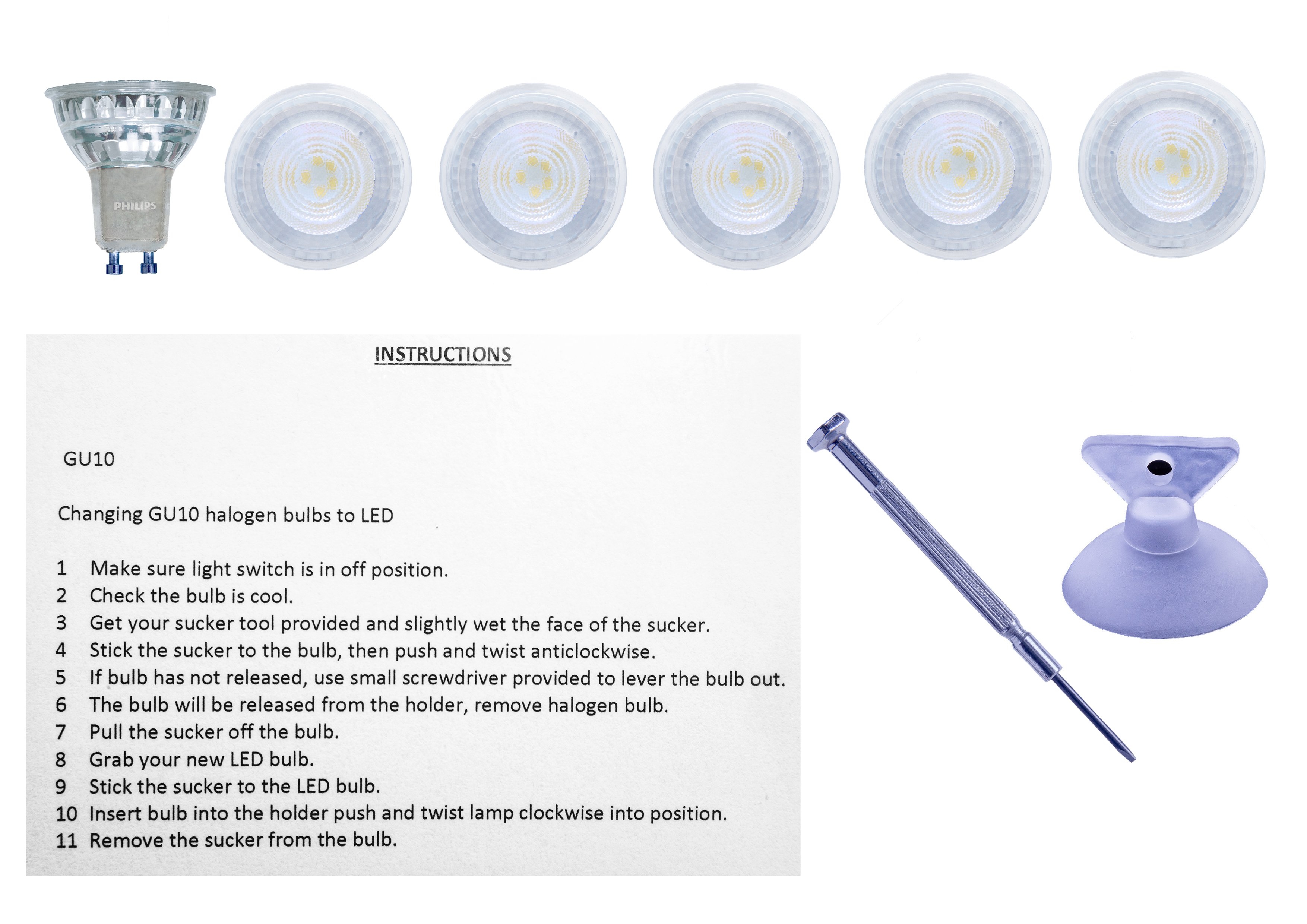 6 x GU10 LED Conversion Pack – LED Made Easy Shop