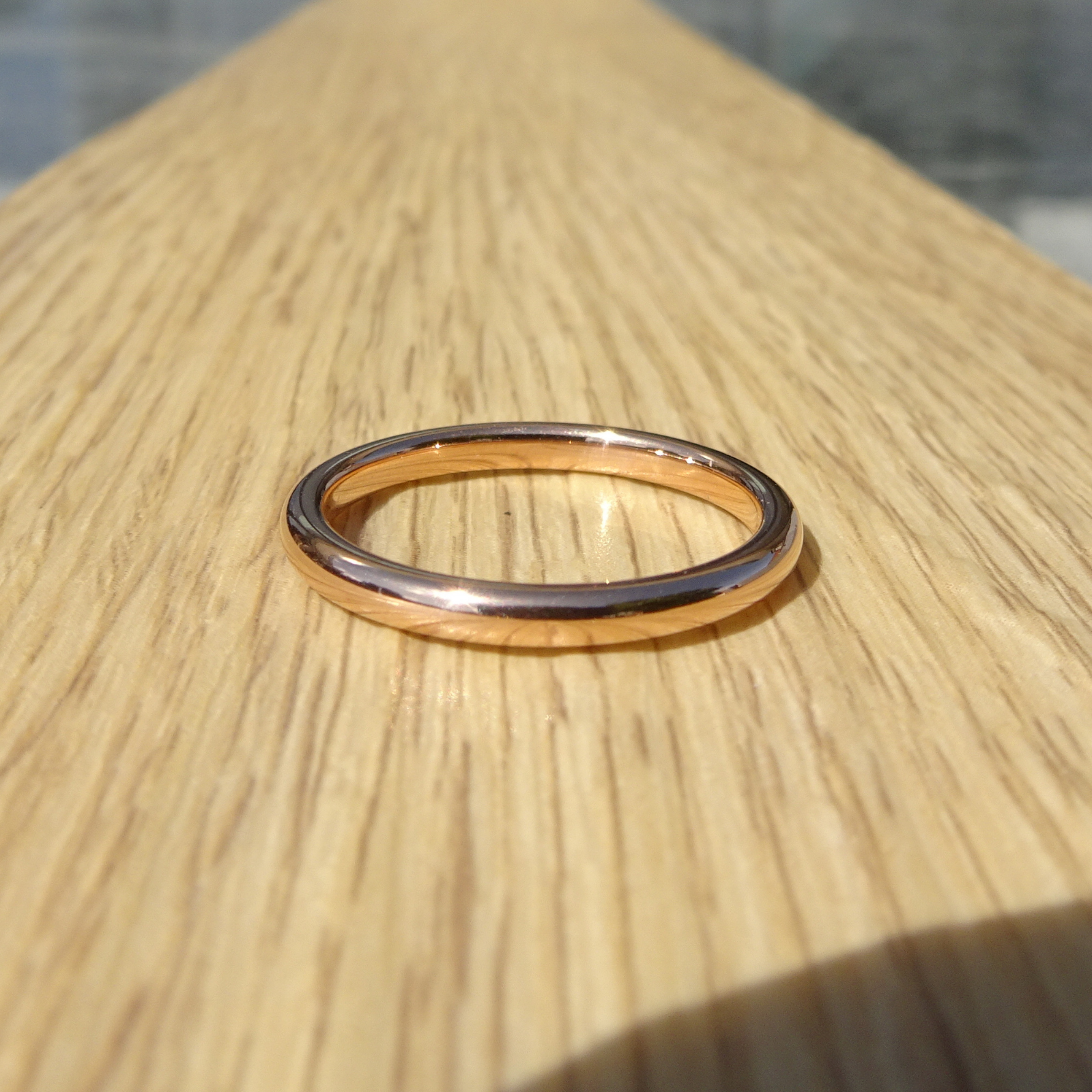 Ladies Stackable Gold Rose Gold Black Blue Silver Tungsten Wonder Ring UK O / US 7 / Rose Gold – Rock Solid Rings