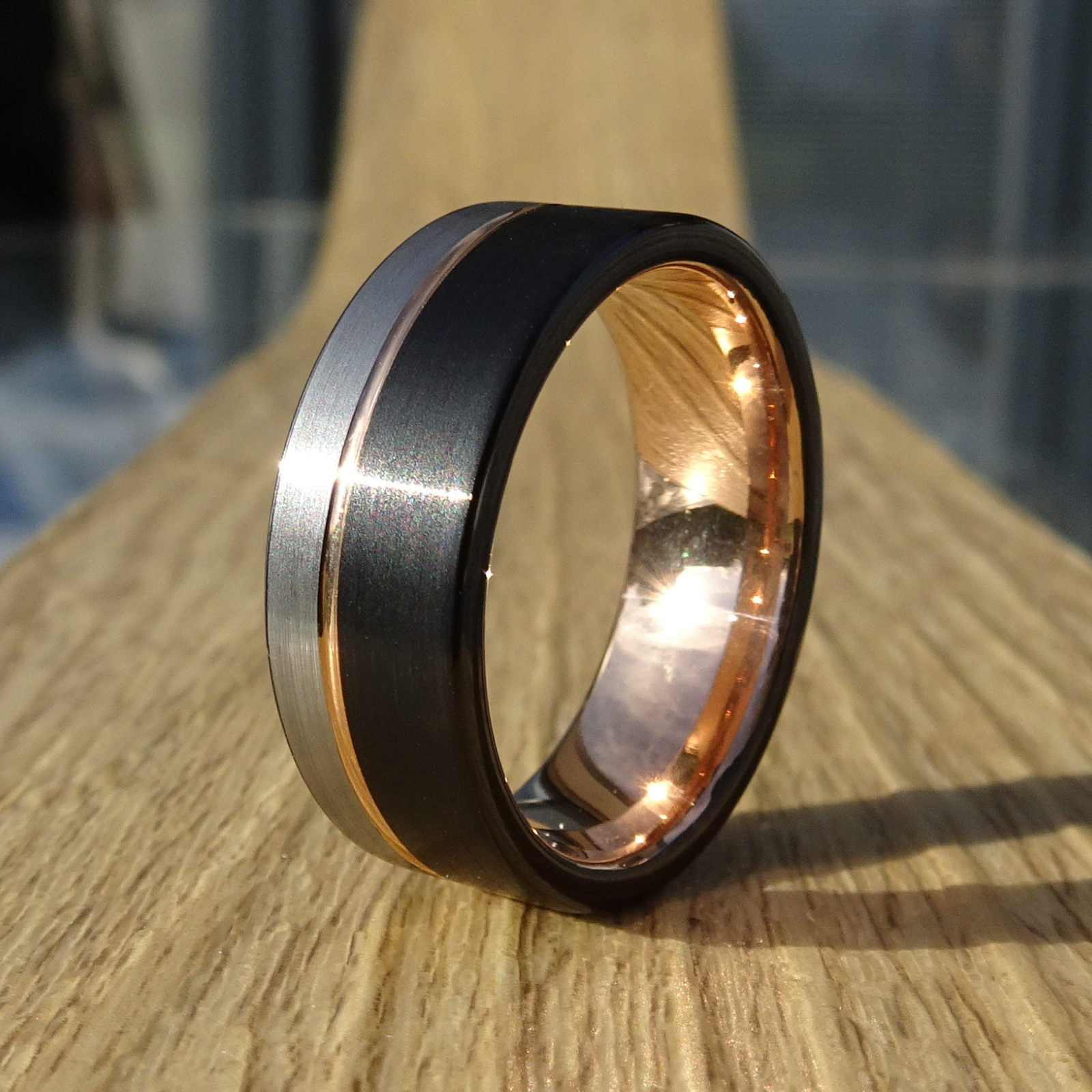 Rose Gold Unity Mens Womens Tungsten Wonder Wedding Ring UK U / US 10 / 8mm – Rock Solid Rings