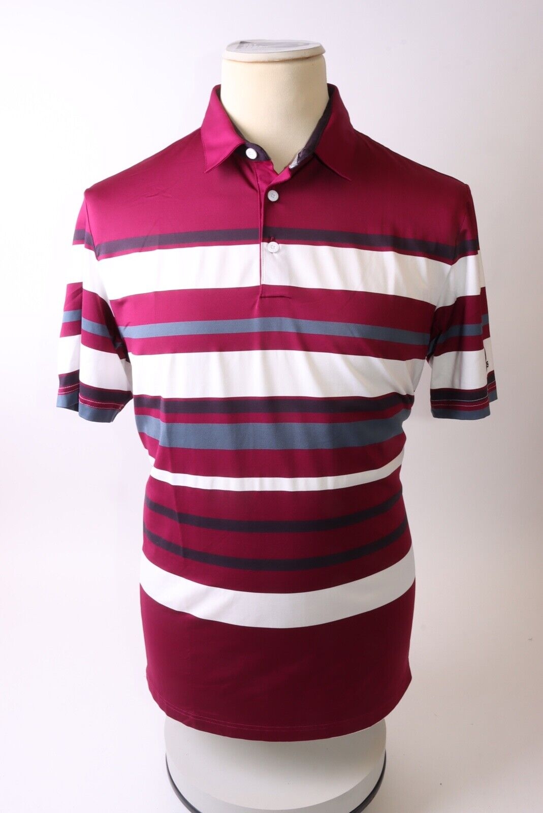 Adidas Men’s Ultimate 365 Stripe Polo Shirt – M – Burgundy – Get That Brand