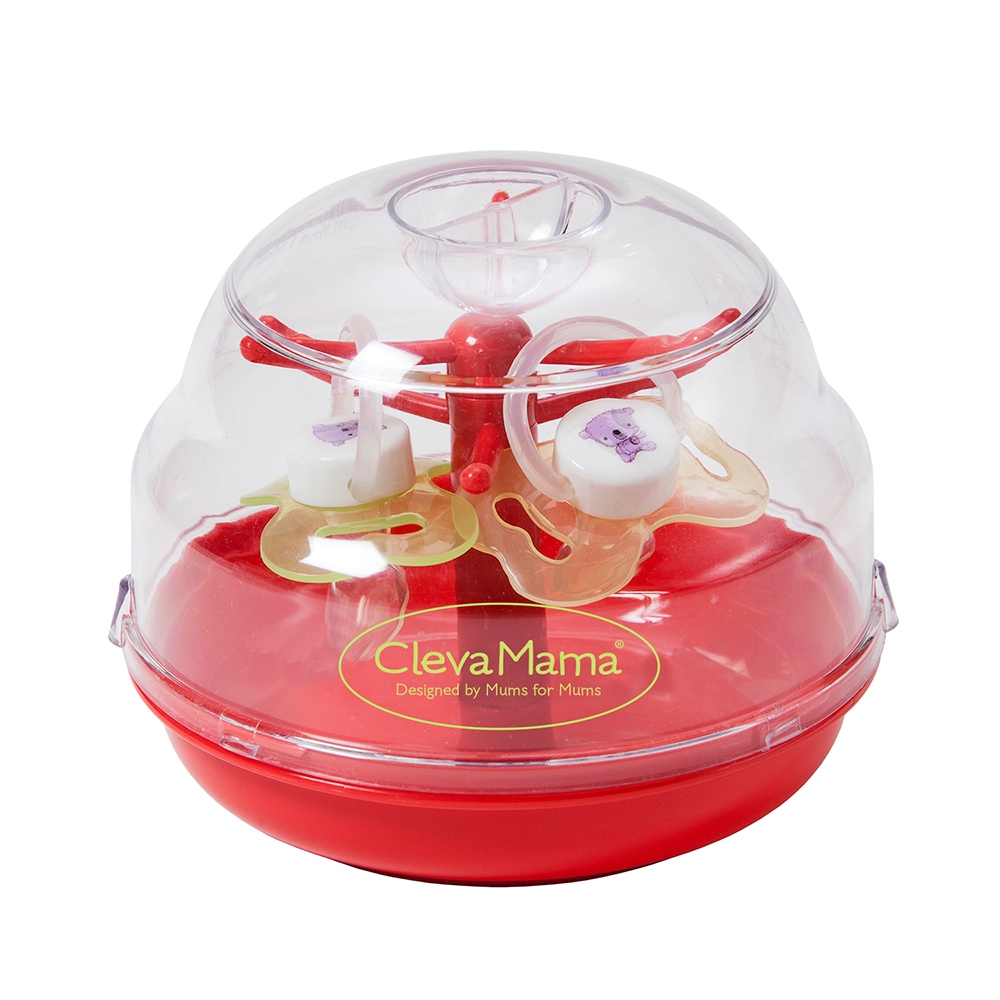 Clevamama – Soother Tree – Clear / Red – Plastic