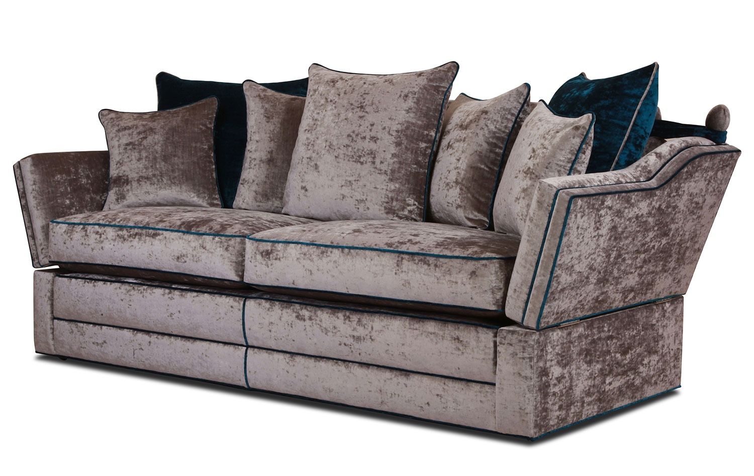 Penelope Knole 3 seat sofa in Smoke velvet