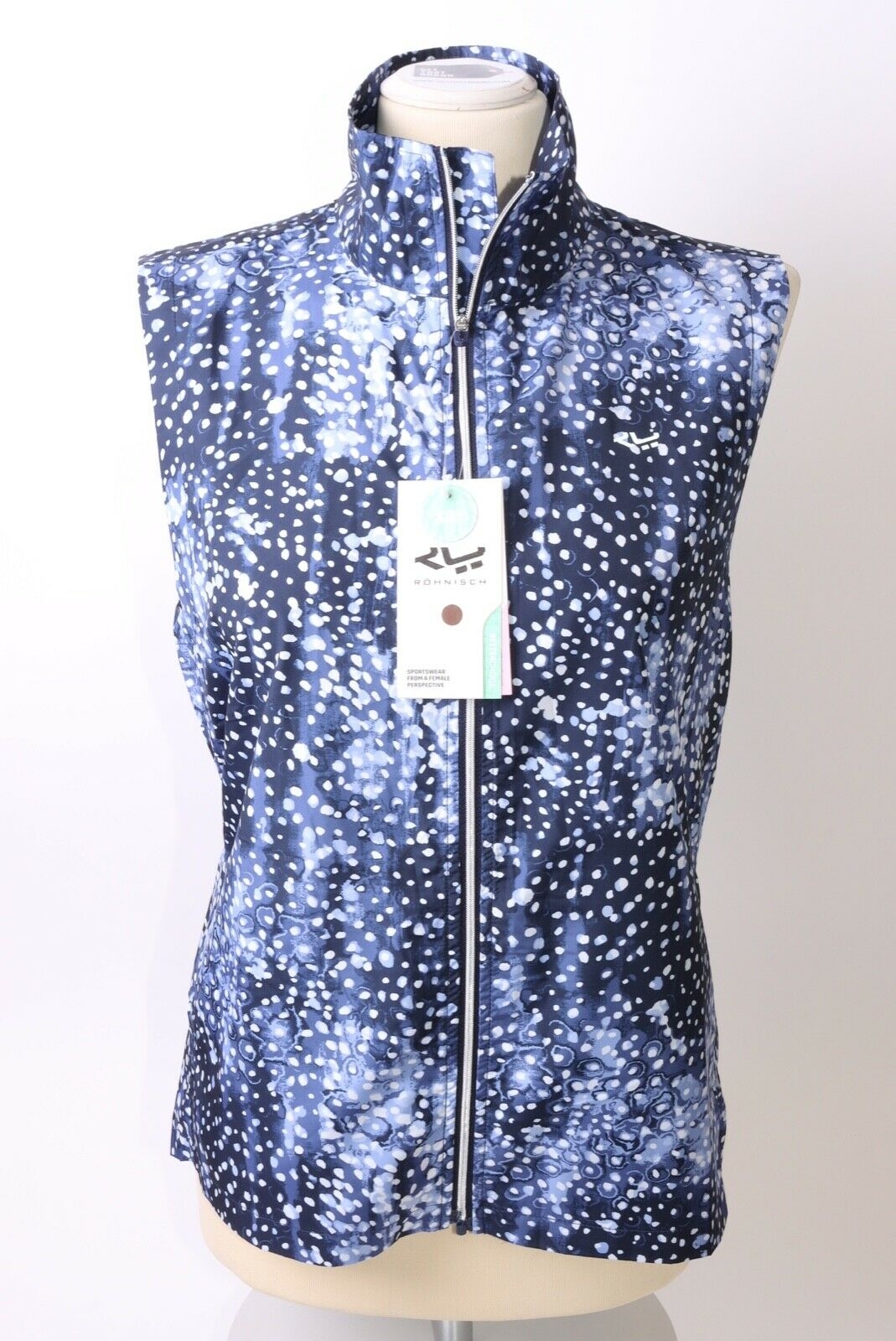 Röhnisch Ladies Pocket Wind Full Zip Vest – S – Blue – Get That Brand