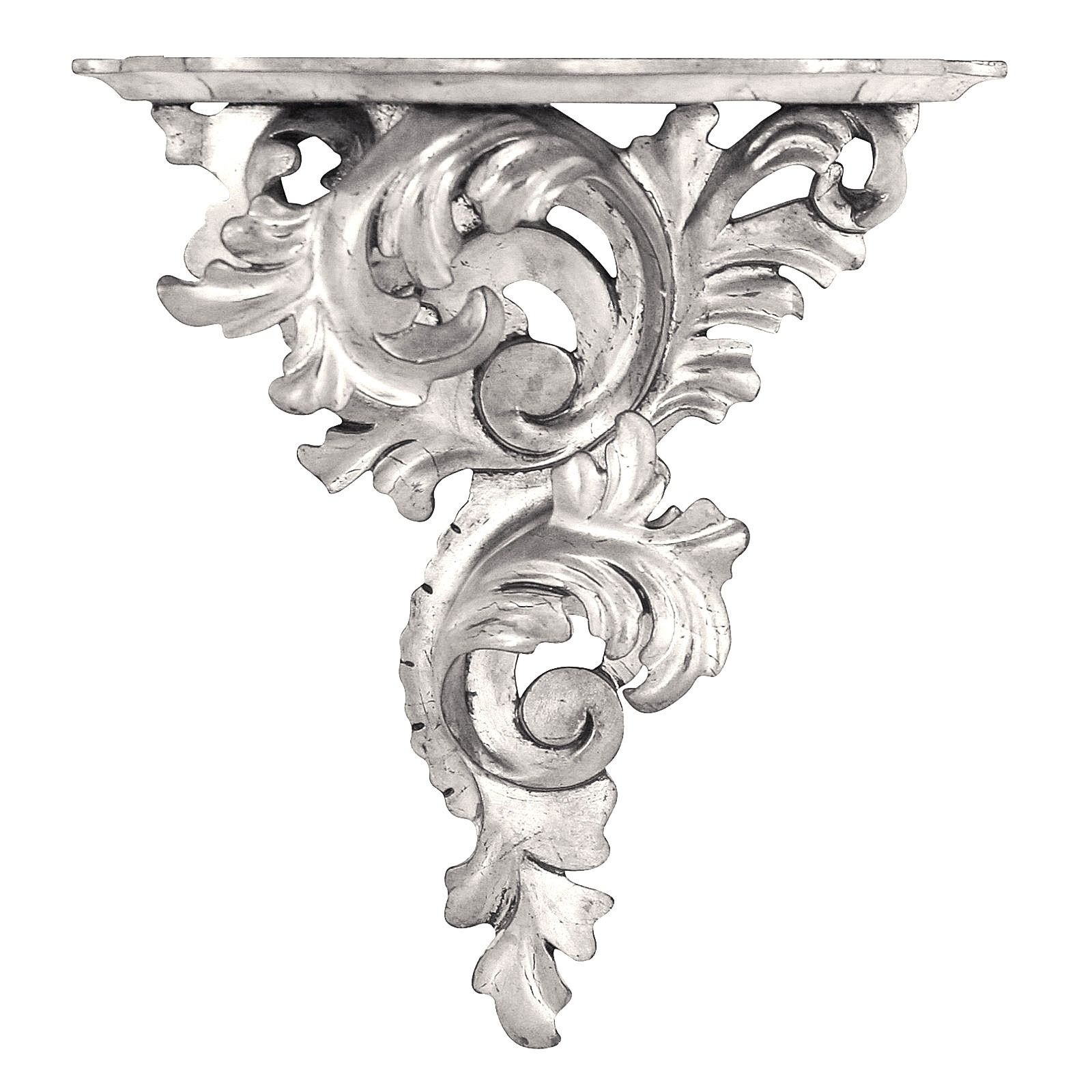 Silver leaf wall bracket – large, left facing