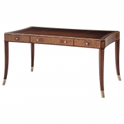 Theodore Alexander Marquetry Inlay Writing Table or Desk