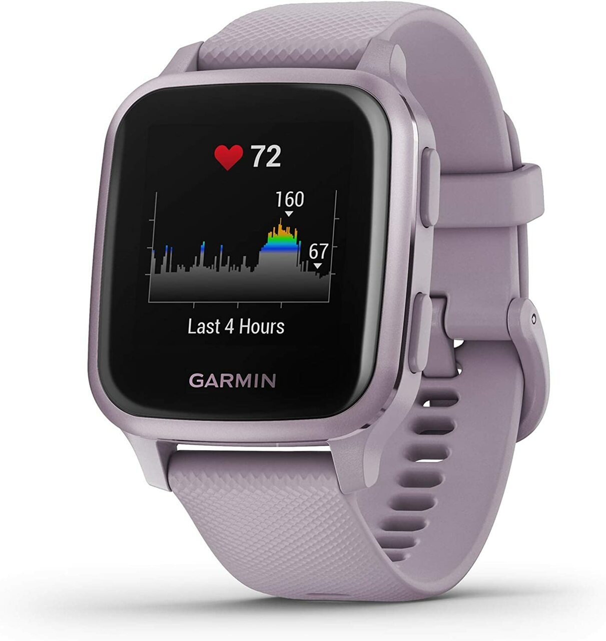 Garmin Venu Sq GPS Smartwatch with All-day Health Monitoring and Fitness Features, Built-in Sports Apps and More, Orchid with Metallic Orchid Bezel –