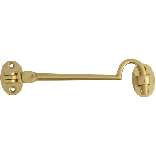 Polished Brass Silent Pattern Cabin Hook 150mm (6″ ) – My Door Handles