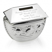 Silver Noah’s Ark Money Box Bank