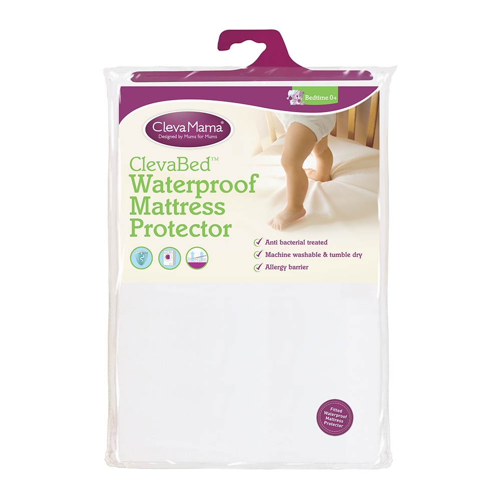 Clevamama – Clevabed Mattress Protector – Cot – White – Polyurethane / Cotton