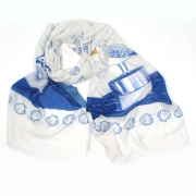 Seagull Holiday Design Ladies Scarf Blue – Stylish & Luxurious – Unisex – The Scarf Giraffe