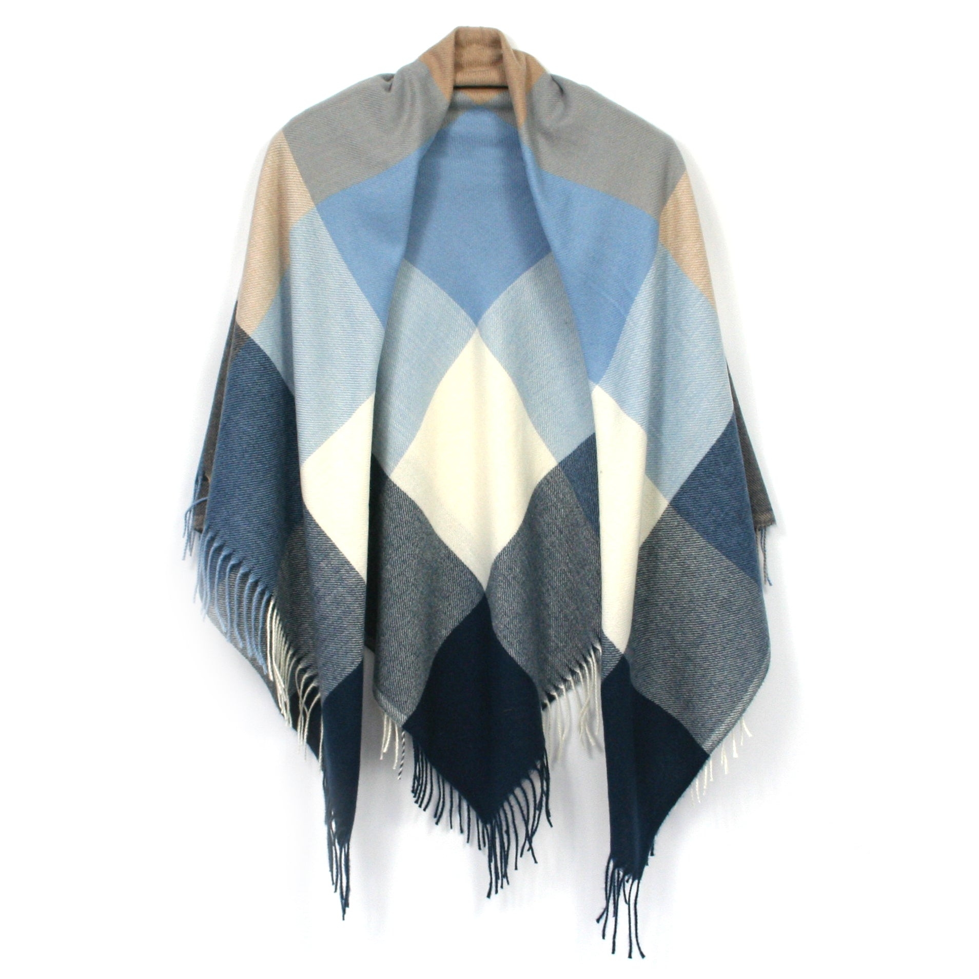 Blanket Scarf/Shawl Blue – Stylish & Luxurious – Unisex – The Scarf Giraffe