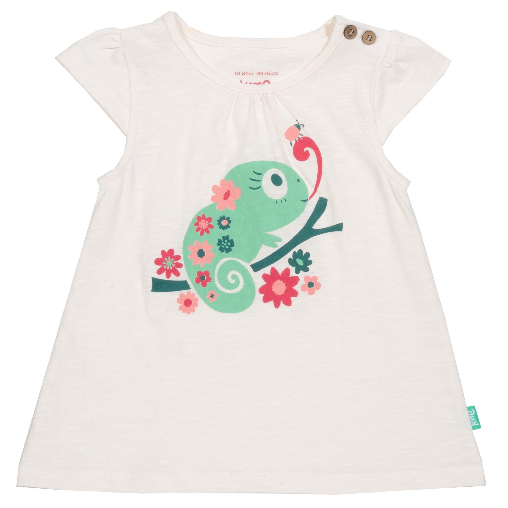 Kite Toddler Chameleon Organic Cotton Tunic – White – 18-24 months