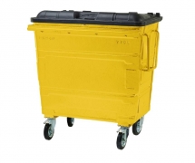 770L Steel Wheelie Bin – Yellow