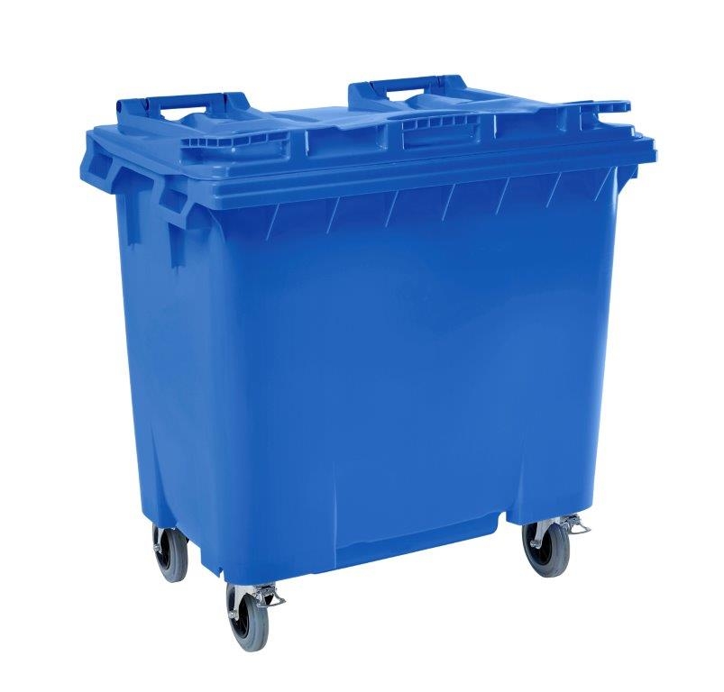 770L Four Wheel Plastic Bin – Blue