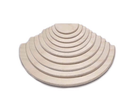 Natural Wooden Flat Semi Circles – Children’s Toys By Wood Bee Nice