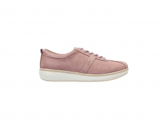 Womens Joya Emma – Pink Casual Shoes – Lace-Up – Suitable For Orthotics / Heel Spurs – Strong Heel Support – Size 5 – Nubuck / Leather