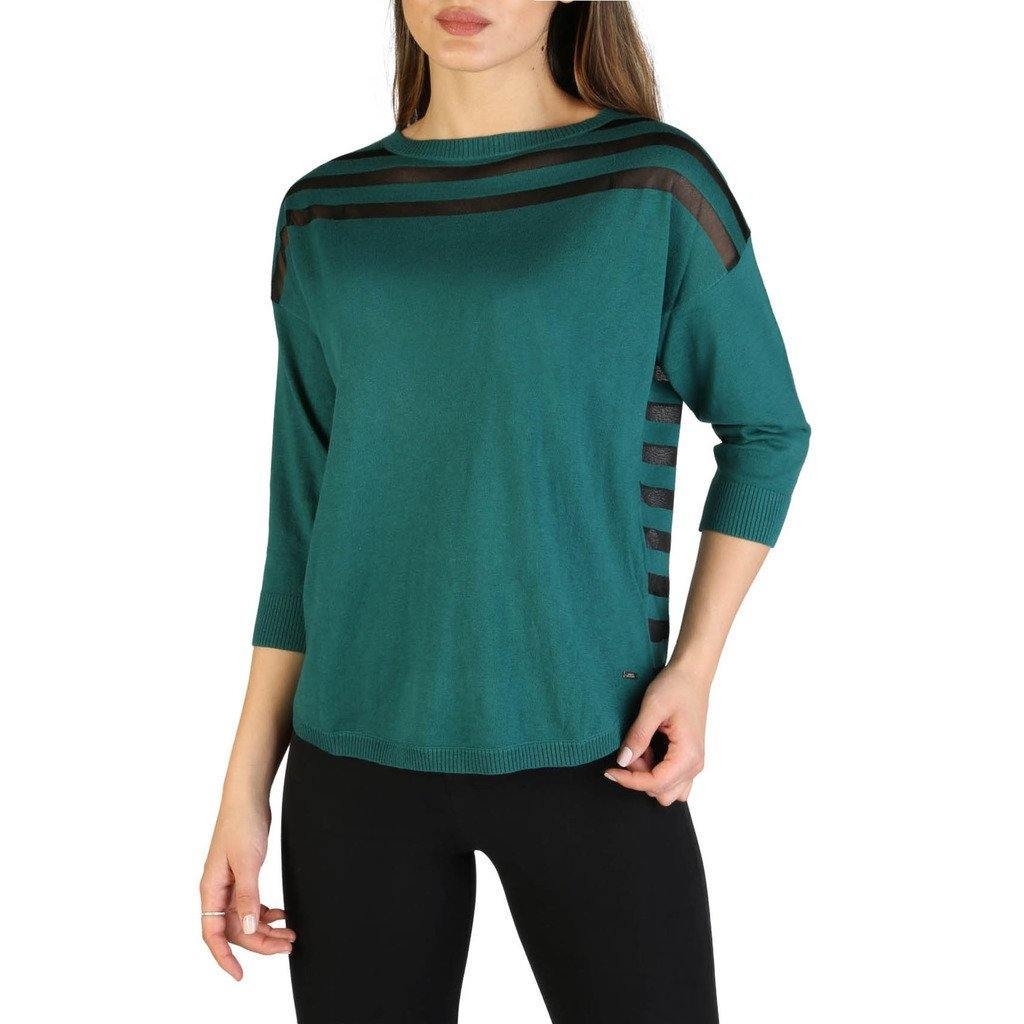 Armani Exchange – Women’s Sweater In Green And Black Stripes – 3Zym1U_Ymf2Z – Green – XL – JC Brandz