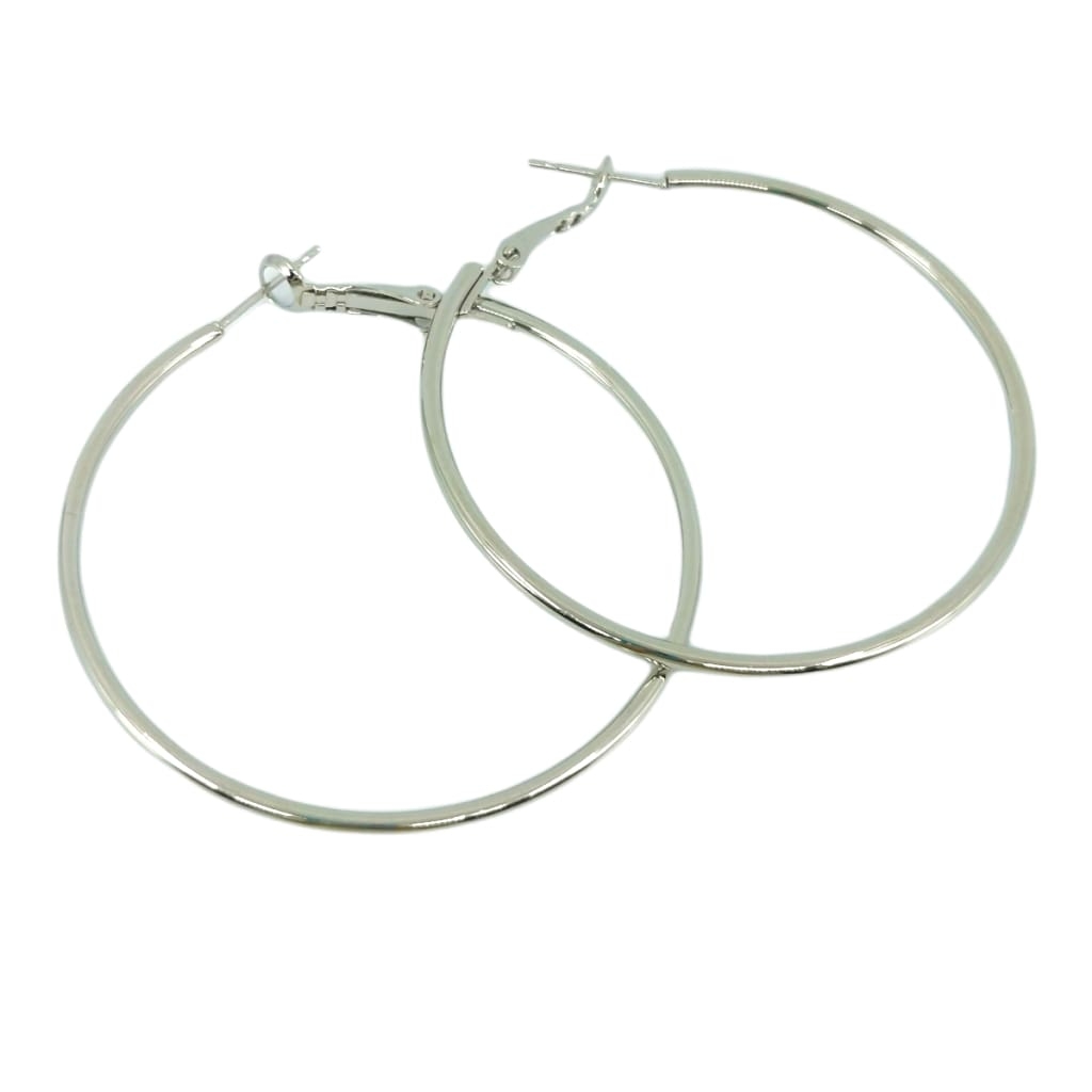 7cm Hoop Earrings Silver – Thin – Ezavision
