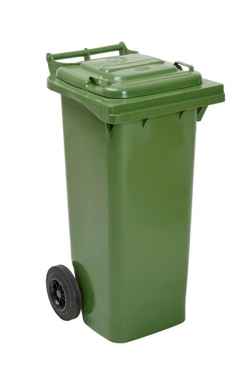 80L Two Wheel Plastic Bin – Green