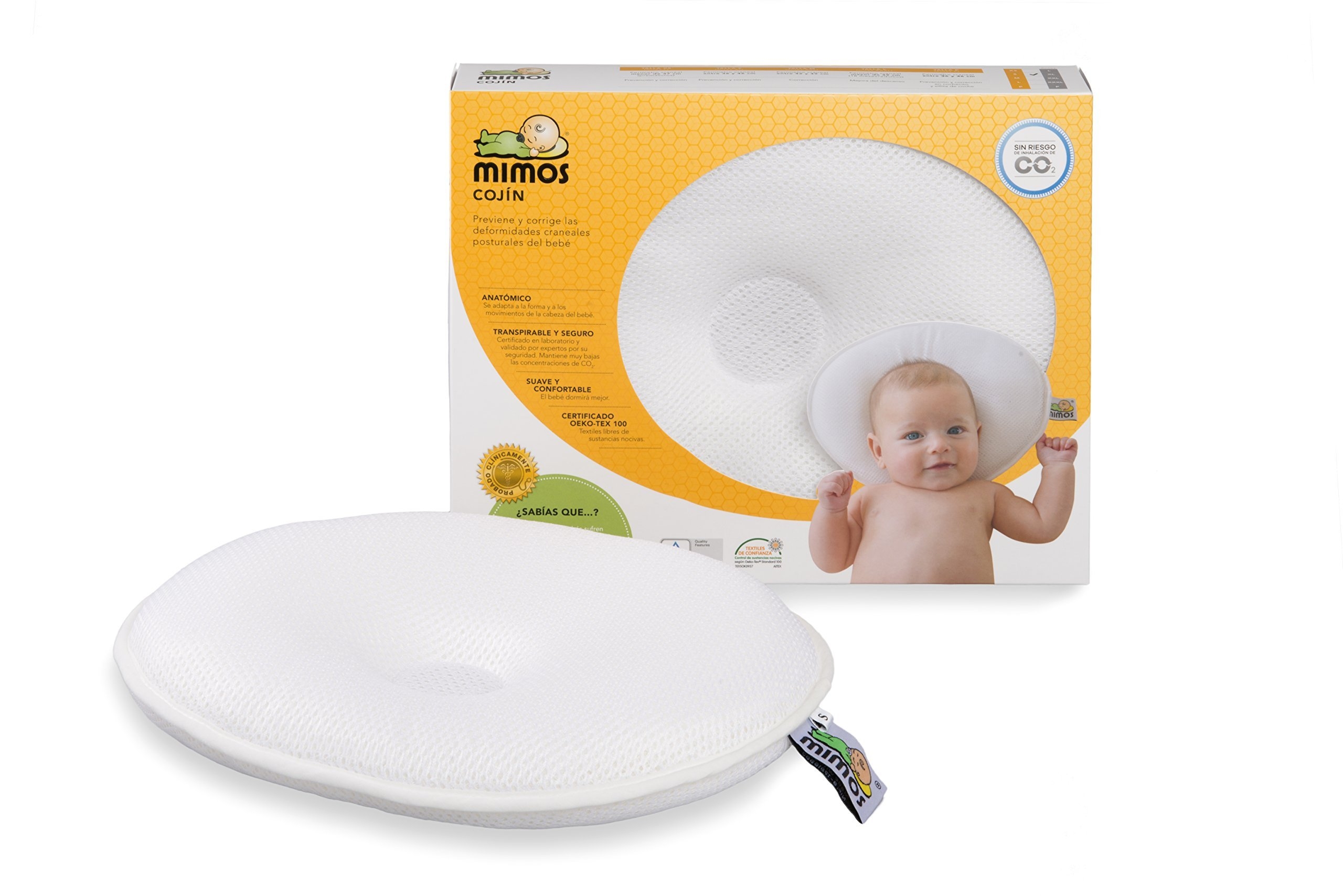 MIMOS® Baby Pillow for Baby Flat Head Syndrome (Plagiocephaly) – Airflow Safe Medical Baby Pillow Medium