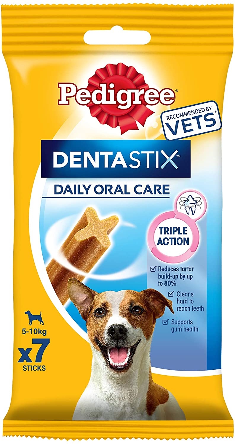 Pedigree Dentastix – Daily Dental Care Chews, Small Dog Treats from 5-10 kg, 10 Bags (10 x 110 g/Total of 70 Sticks) – Fur2Feather Pet Supplies