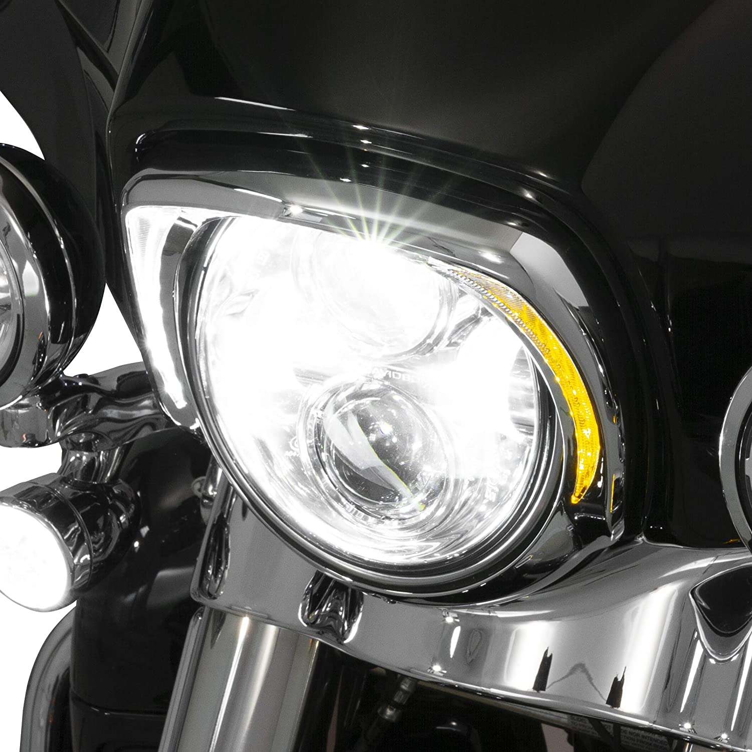 Ciro Fang LED Headlight Bezel Chrome with Amber Turn Signal – Rick Rak