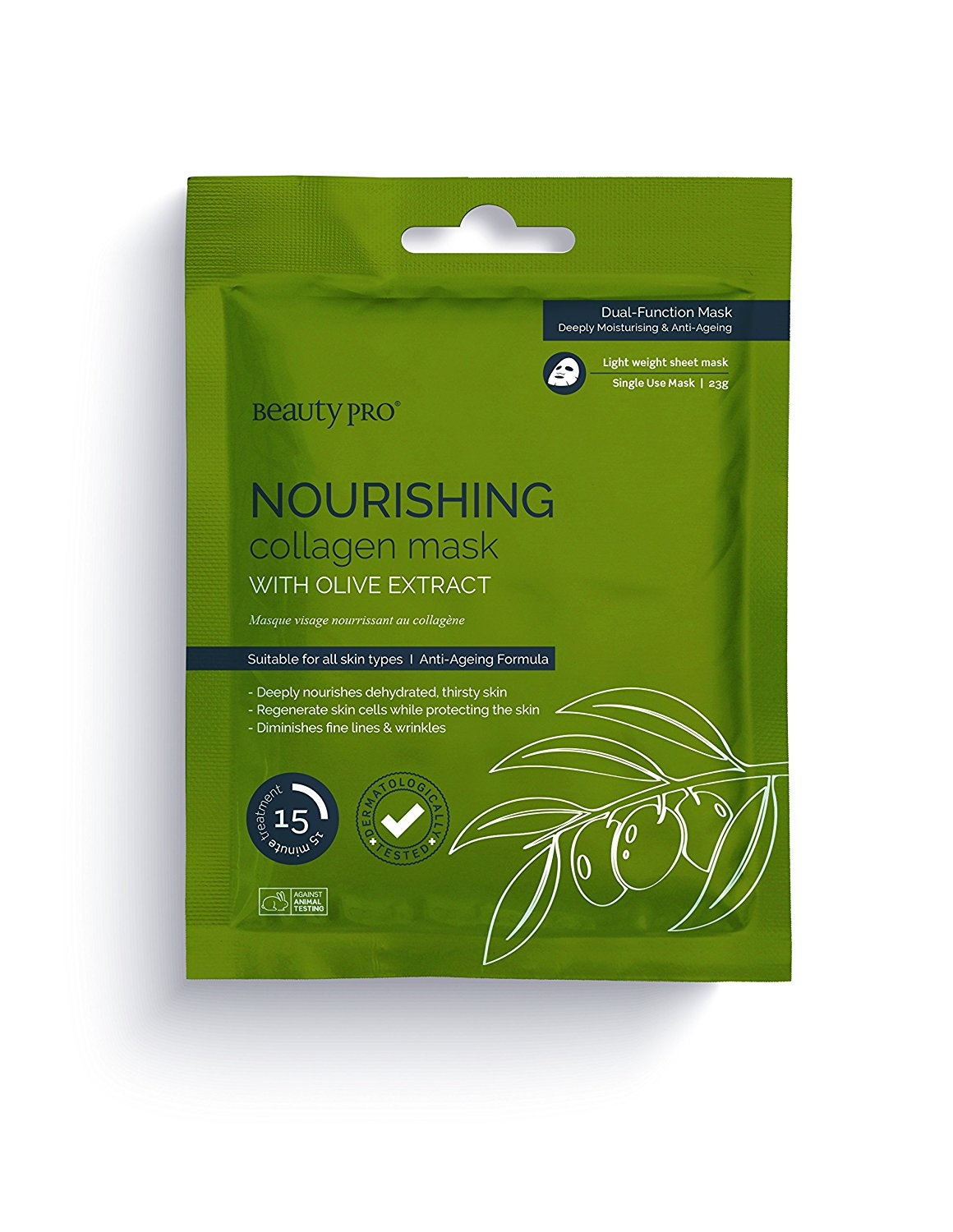BeautyPro Nourishing Collagen Mask With Olive Extract