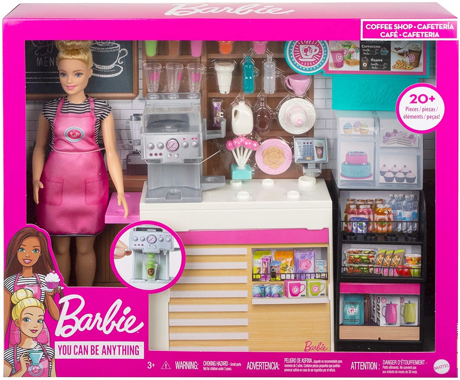 Barbie You Can Be Anything Coffee Shop & Doll 20 Piece Playset – Pulse Leisure