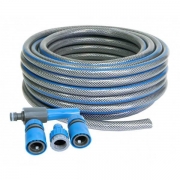 Rolson 15m Garden Hose Kit With Connectors And Spray Nozzle – Garden Accessory – Spare And Square