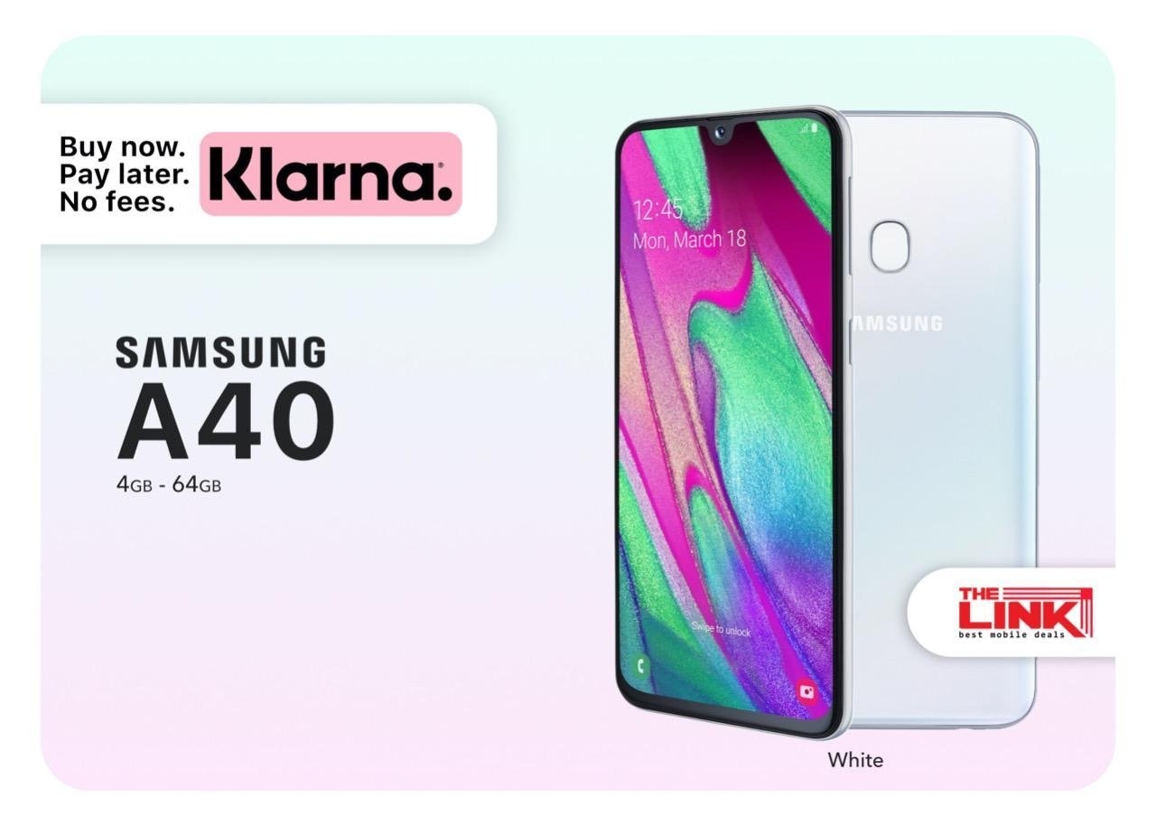 Brand Samsung Galaxy A40, Dual Sim, 64GB, Unlocked, 24 Month Samsung Warranty – White