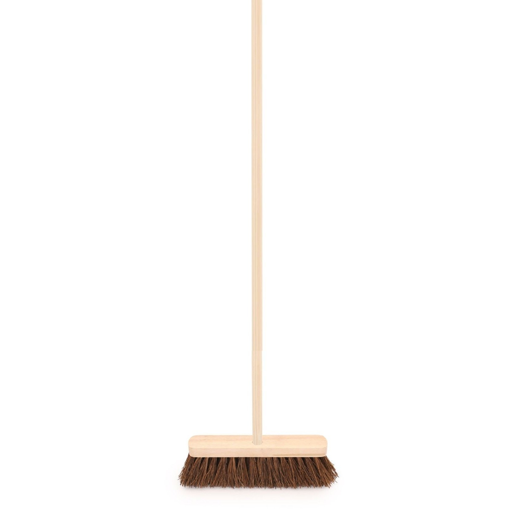 10″ Stiff Bassine Broom and Wooden Handle