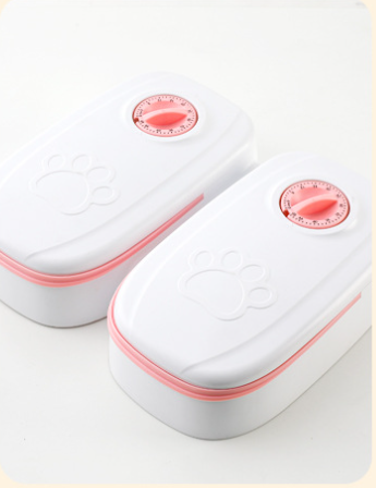 Automatic Cat Feeder Bowl Pink – Double meal -Good Furry Pet Products