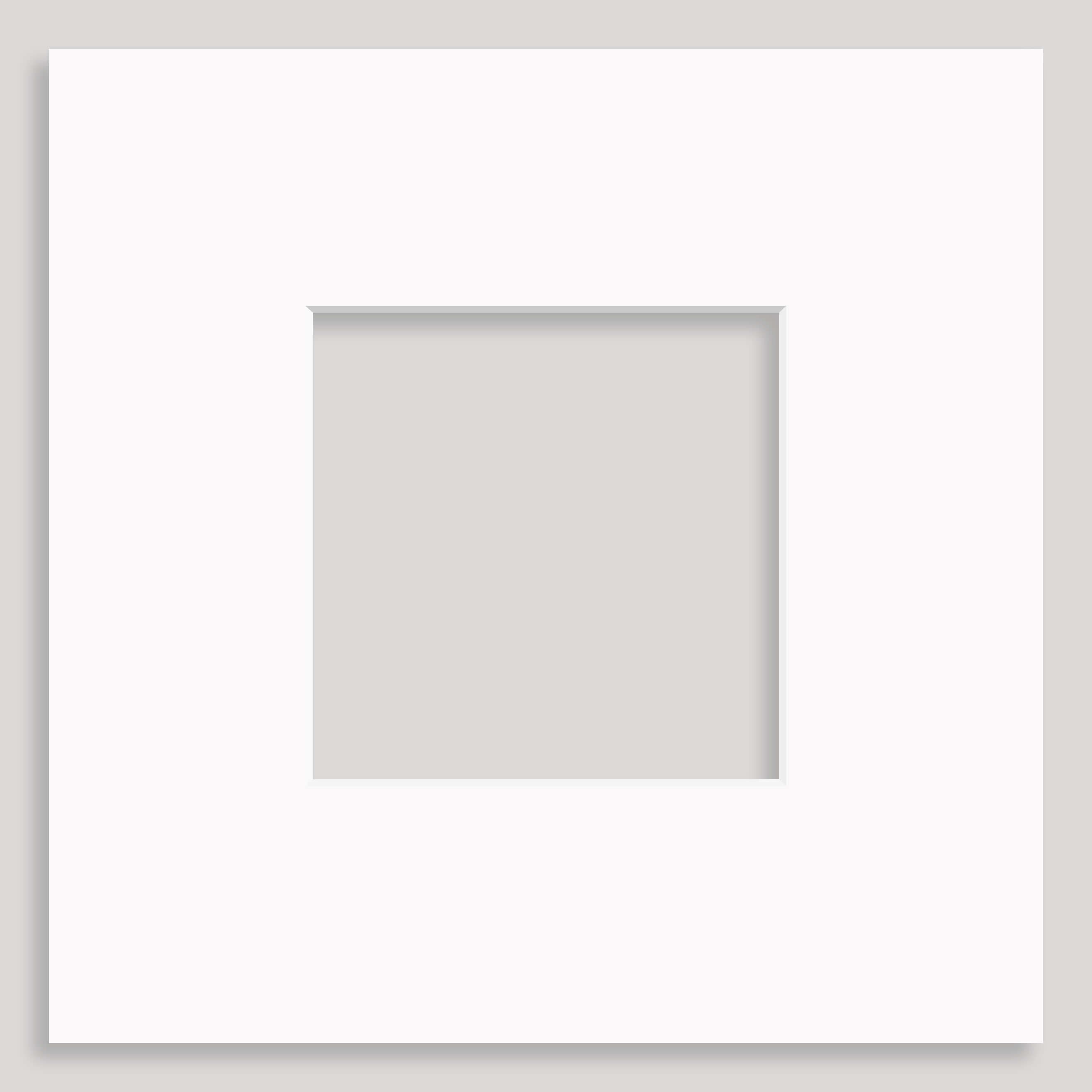 8x8inch Photo/Picture Mount for a 4x4inch Picture/Photo (individually bagged) – 8001 Soft White