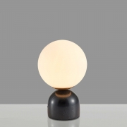 Marble Globe table light in Black or White Art Deco Black Base – Table Lamp – CGC Retail Outlet