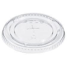 10Oz Clear Flat Lid With Hole For Straw – 2000