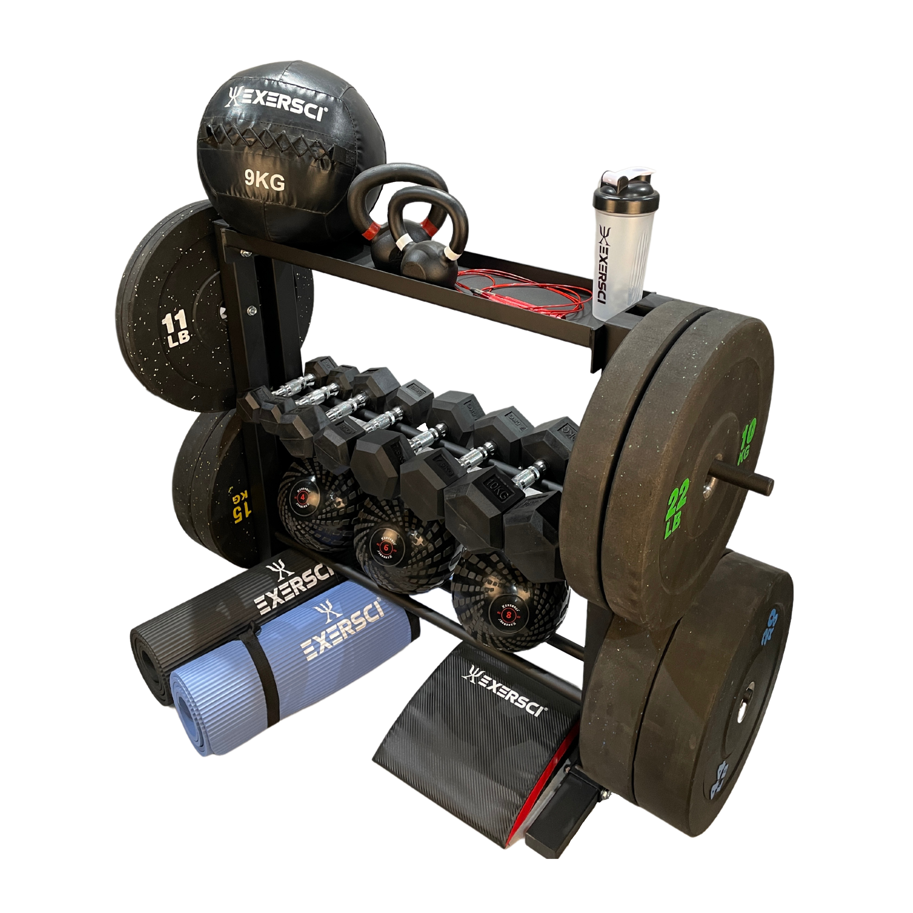 Exersci Multifunctional 3-Tier Gym Storage