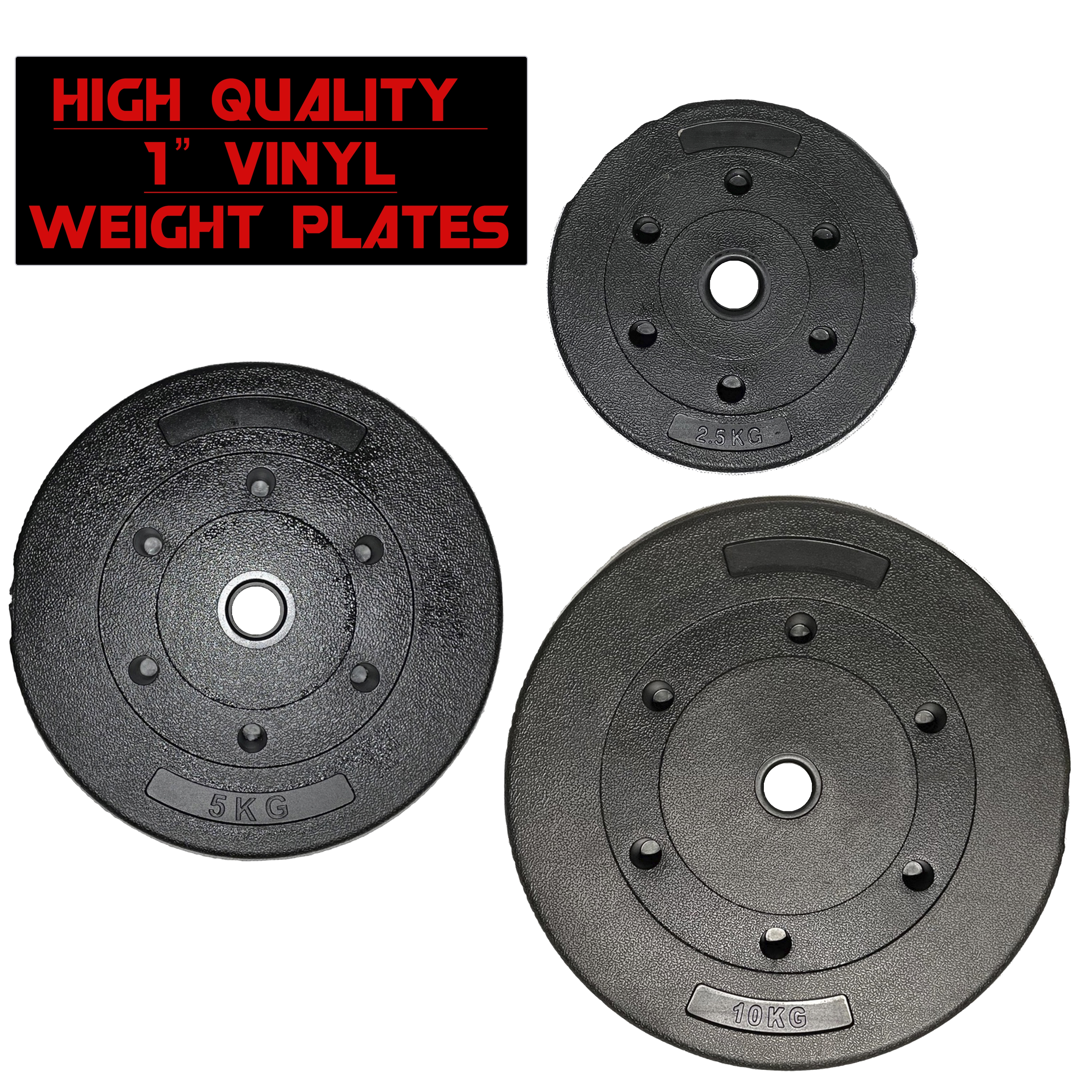 Exersci 1″ Vinyl Cement Weight Plates