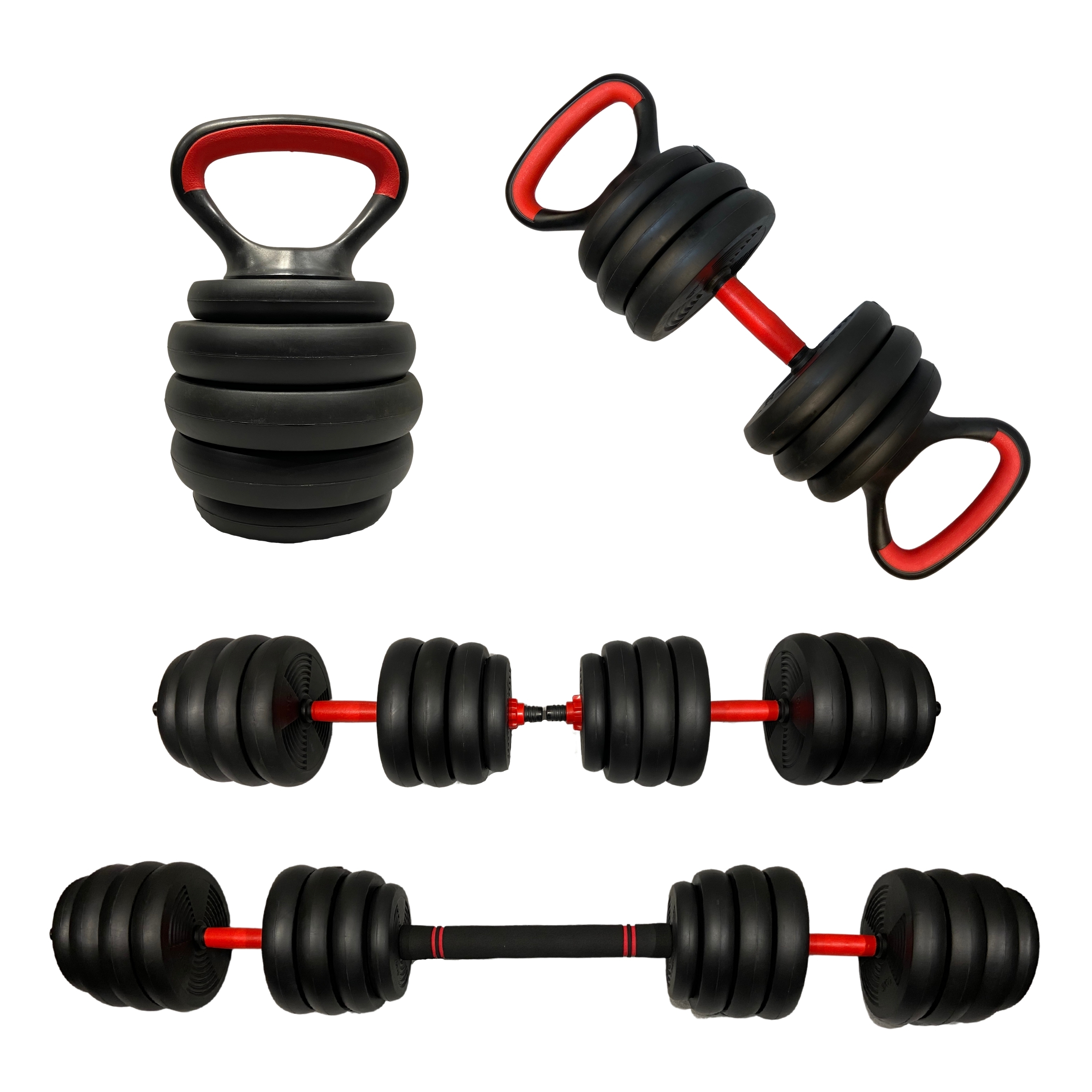 Exersci Adjustable Kettlebell, Dumbbell & Barbell Set 20-40kg