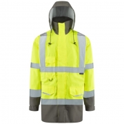 Leo Torridge EcoViz 5K Lightweight Breathable Anorak, M / Hi-Vis Yellow/Grey – Loadico