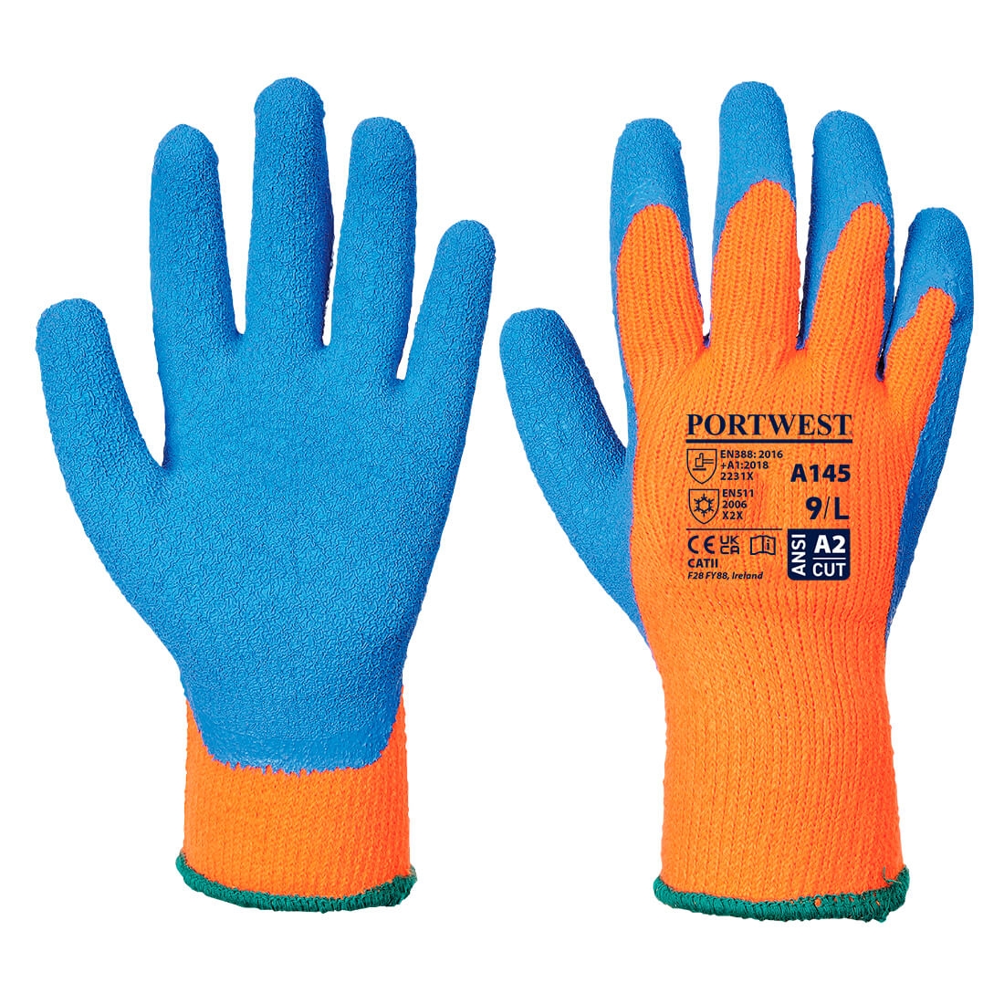 Cold Grip Glove Orange/Blue – M – Work Safety Protective Equipment – Portwest – Regus Supply