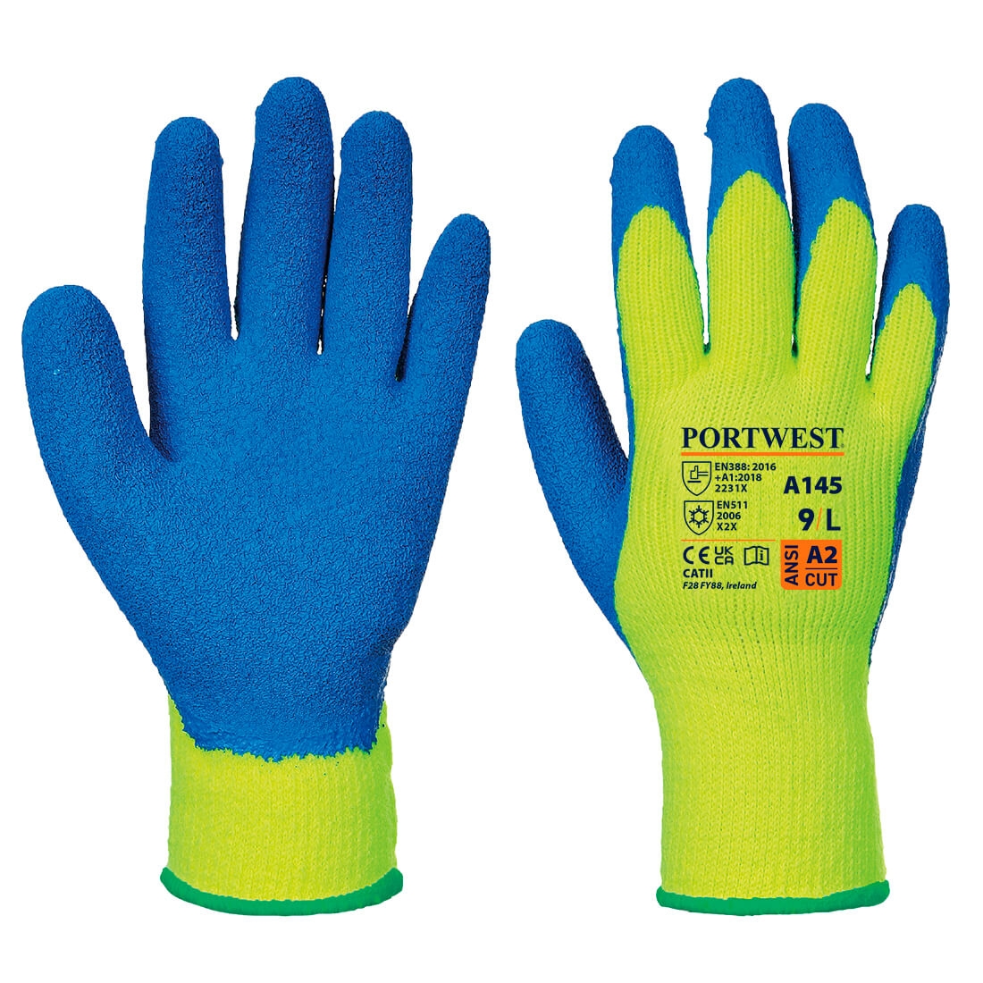 Cold Grip Glove Yellow/Blue – XL – Work Safety Protective Equipment – Portwest – Regus Supply