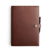 Personalised A4 Leather Notebook Dark Brown – Stylish Refillable Notebook – CarveOn